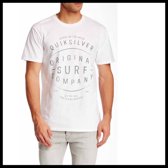 QUICKSILVER WHITE COTTON SHORT SLEEVE TEE SURF BEACH HAWAII COTTON T-SHIRT A2C - Picture 8 of 8